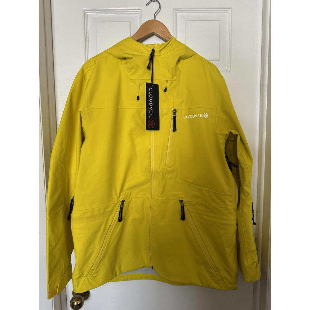 Cloudveil $489 Mens Medium Koven Jacket Refresh Ski Jacket Cyber Yellow CVY258PS